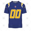NFL Los Angeles Chargers Custom Name Number Royal Alternate Jersey T-Shirt