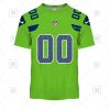 NFL Seattle Seahawks Custom Name Number Green Alternate Jersey T-Shirt
