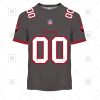 NFL Tampa Bay Buccaneers Custom Name Number Pewter Alternate Jersey T-Shirt