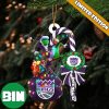 NBA Sacramento Kings Custom Name Grinch Candy Cane Custom Shaped Ornament