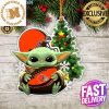 NFL Cleveland Browns Baby Yoda Christmas Tree Custom Shaped Ornament