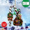 NFL Cleveland Browns Custom Name Grinch Candy Cane Custom Shaped Ornament