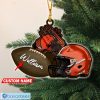 NFL Cleveland Browns Custom Name Rugby Ball Helmet Custom Shaped Ornament