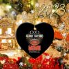 NFL Cleveland Browns God First Family Second Heart Shaped Ornament