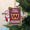NFL Washington Commanders Santa And Reindeer Custom Shaped Ornament