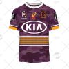 NRL Brisbane Broncos Custom Name Number 2021 ANZAC Jersey T-Shirt