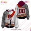 NRL Brisbane Broncos Custom Name Number ANZAC Day Zip Up Hoodie
