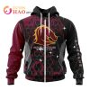 NRL Brisbane Broncos Custom Name Number MotoCross Zip Up Hoodie