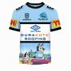 NRL Cronulla-Sutherland Sharks Custom Name Number Bluey Kids T-Shirt