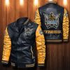 NRL Gold Coast Titans Black Yellow Leather Bomber Jacket
