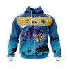 NRL Gold Coast Titans Custom Name Number Australia’s Day Zip Up Hoodie