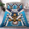 NRL Gold Coast Titans Gladiator Simple Indigenous Doona Cover