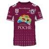 NRL Manly Warringah Sea Eagles Custom Name Number NRL Nines 2020 Jersey T-Shirt