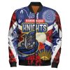 NRL Newcastle Knights ANZAC Day Poppy Flower Bomber Jacket