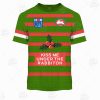 NRL South Sydney Rabbitohs Custom Name Number Christmas Knit Pattern Vintage T-Shirt