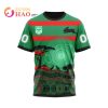 NRL South Sydney Rabbitohs Custom Name Number Natural Jersey T-Shirt