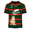 NRL South Sydney Rabbitohs Custom Name Number x Bluey Jersey Kids T-Shirt