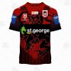 NRL St. George Illawarra Dragons Custom Name Number - NRL 2020 Nines Jersey T-Shirt