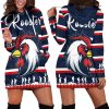 NRL Sydney Roosters ANZAC Day Navy Red Women Hoodie Dress