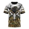 NFL Carolina Panthers Custom Name Number Deer Skull And Forest T-Shirt