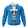 NFL Carolina Panthers Custom Name Number Kits For Dia De Muertos Zip Up Hoodie