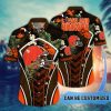 NFL Cleveland Browns Custom Name Flower Summer Tropical Hawaiian Shirt