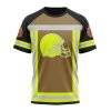 NFL Cleveland Browns Custom Name Number Firefighter Uniform T-Shirt