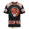 NFL Cleveland Browns Custom Name Number Grateful Dead T-Shirt