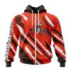 NFL Cleveland Browns Custom Name Number MotoCross Concept Zip Up Hoodie