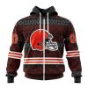 NFL Cleveland Browns Custom Name Number Native Concepts Zip Up Hoodie