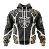 NFL Las Vegas Raiders Custom Name Number Camo Hunting Zip Up Hoodie