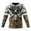 NFL Las Vegas Raiders Custom Name Number Deer Skull And Forest Sweatshirt