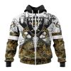 NFL Las Vegas Raiders Custom Name Number Deer Skull And Forest Zip Up Hoodie