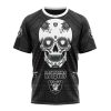 NFL Las Vegas Raiders Custom Name Number Kits For Dia De Muertos T-Shirt