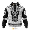 NFL Las Vegas Raiders Custom Name Number Native Pattern Zip Up Hoodie