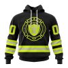 NFL Las Vegas Raiders Custom Name Number Special FireFighter Uniform Pullover Hoodie