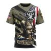 NFL Las Vegas Raiders Custom Name Number Veterans Kneeling Soldier T-Shirt