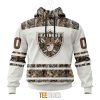 NFL Las Vegas Raiders Custom Name Number White Camo Hunting Pullover Hoodie