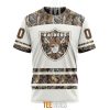 NFL Las Vegas Raiders Custom Name Number White Camo Hunting T-Shirt