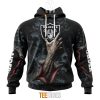NFL Las Vegas Raiders Halloween Horror Skull Pullover Hoodie