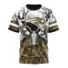 NFL New England Patriots Custom Name Number Deer Skull And Forest T-Shirt