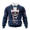 NFL New England Patriots Custom Name Number Kits For Dia De Muertos Pullover Hoodie