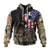 NFL New England Patriots Custom Name Number Special Camo Realtree Pullover Hoodie