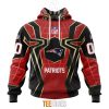 NFL New England Patriots Custom Name Number Spider Man Pullover Hoodie