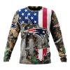 NFL New England Patriots Custom Name Number USA Flag Camo Realtree Sweatshirt