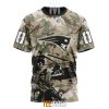 NFL New England Patriots Custom Name Number Veteran Salute To Service T-Shirt