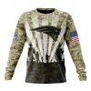 NFL New England Patriots Custom Name Number Veterans And Families Sweatshirt