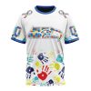 NFL Seattle Seahawks Custom Name Number Autism Awareness Hands T-Shirt