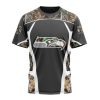 NFL Seattle Seahawks Custom Name Number Camo Hunting T-Shirt