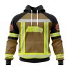 NFL Seattle Seahawks Custom Name Number Firefighter Uniform Pullover Hoodie